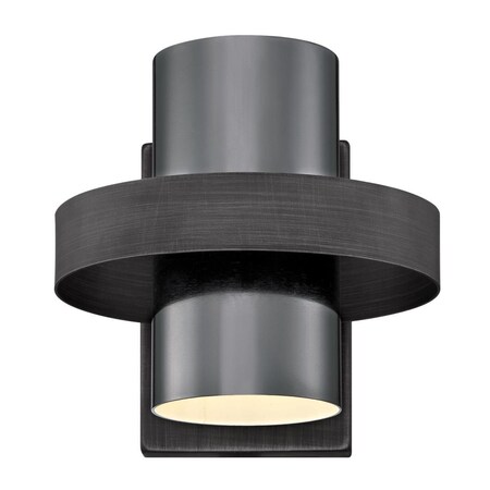 Westinghouse Fixture Wall UnMount 60W Exton Distressed Alum Gun Metal Cylinder Shade 6369100